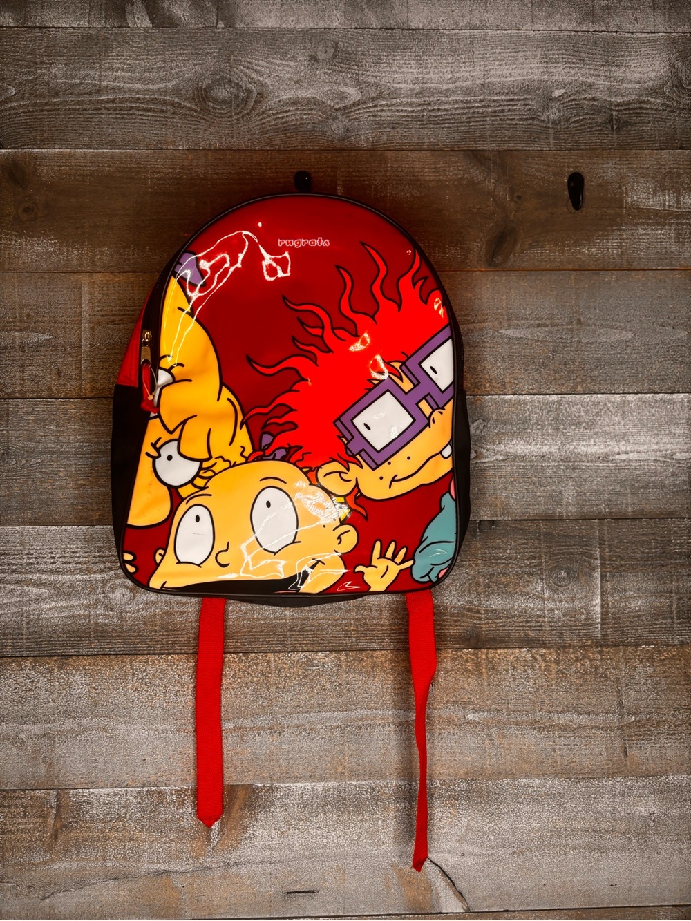 Viacom 1999 vintage plastic Rugrats kids Backpack back to school Tommy Chuckie